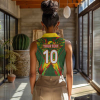 Custom Mali National Football Women Sleeveless Polo Shirt Grunge Les Aigles Sporty Style - Wonder Print Shop