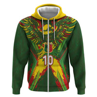 Custom Mali National Football Zip Hoodie Grunge Les Aigles Sporty Style - Wonder Print Shop