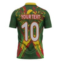 Custom Mali National Football Zipper Polo Shirt Grunge Les Aigles Sporty Style - Wonder Print Shop