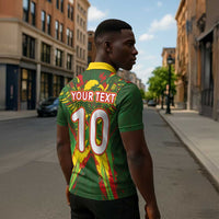Custom Mali National Football Zipper Polo Shirt Grunge Les Aigles Sporty Style - Wonder Print Shop