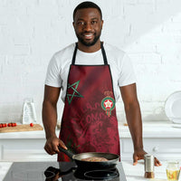 Morocco National Football Apron The Atlas Lions Grunge with National Flag - Wonder Print Shop