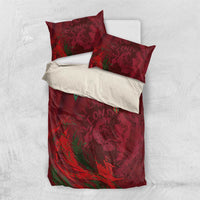 Morocco National Football Bedding Set The Atlas Lions Grunge with National Flag - Wonder Print Shop