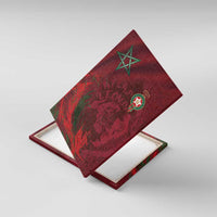 Morocco National Football Canvas Wall Art The Atlas Lions Grunge with National Flag - Wonder Print Shop
