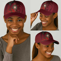 Morocco National Football Classic Cap The Atlas Lions Grunge with National Flag - Wonder Print Shop