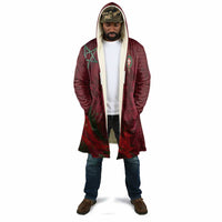 Custom Morocco National Football Cloak The Atlas Lions Grunge with National Flag - Wonder Print Shop