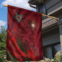 Morocco National Football Garden Flag The Atlas Lions Grunge with National Flag - Wonder Print Shop