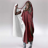 Morocco National Football Hooded Blanket The Atlas Lions Grunge with National Flag - Wonder Print Shop