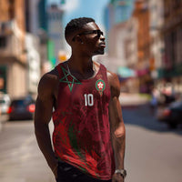 Custom Morocco National Football Men Tank Top The Atlas Lions Grunge with National Flag - Wonder Print Shop