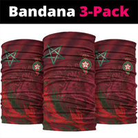 Morocco National Football Neck Gaiter The Atlas Lions Grunge with National Flag - Wonder Print Shop