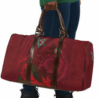 Morocco National Football Travel Bag The Atlas Lions Grunge with National Flag - Wonder Print Shop