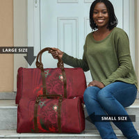 Morocco National Football Travel Bag The Atlas Lions Grunge with National Flag - Wonder Print Shop