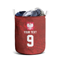 Custom Poland National Football Laundry Basket The Eagles on Flames - Wonder Print Shop