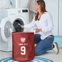 Custom Poland National Football Laundry Basket The Eagles on Flames - Wonder Print Shop
