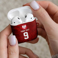 Custom Poland National Football AirPods Case The Eagles on Flames - Wonder Print Shop