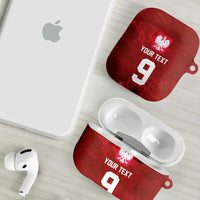 Custom Poland National Football AirPods Case The Eagles on Flames - Wonder Print Shop