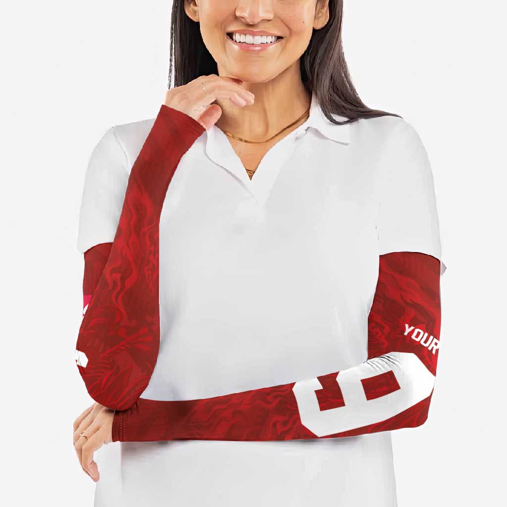 Custom Poland National Football Arm Sleeves The Eagles on Flames - Wonder Print Shop