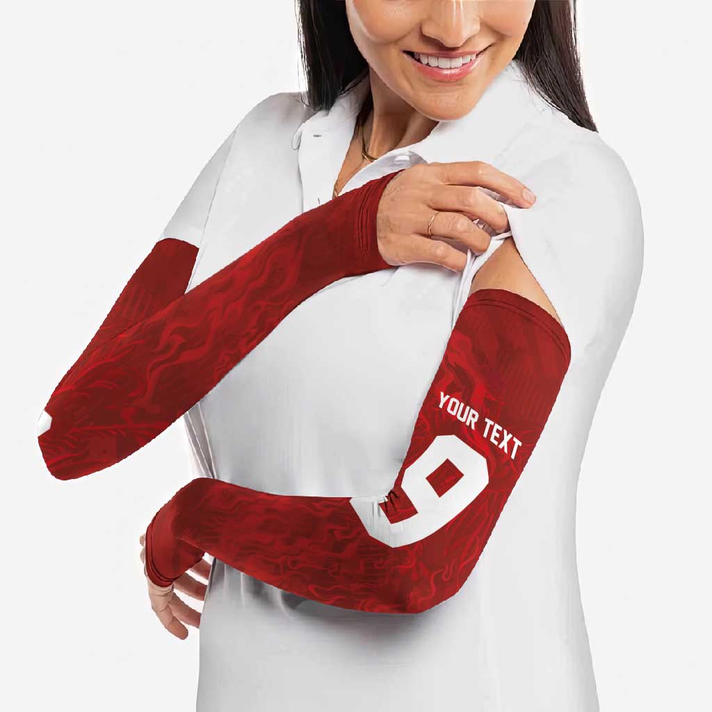 Custom Poland National Football Arm Sleeves The Eagles on Flames - Wonder Print Shop
