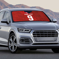 Custom Poland National Football Auto Sun Shade The Eagles on Flames - Wonder Print Shop