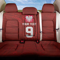 Custom Poland National Football Back Car Seat Cover The Eagles on Flames - Wonder Print Shop