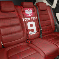 Custom Poland National Football Back Car Seat Cover The Eagles on Flames - Wonder Print Shop