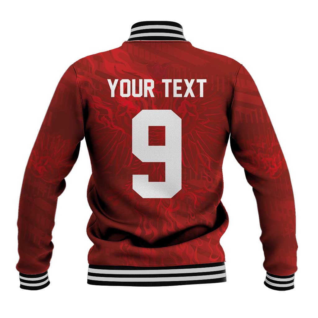Custom Poland National Football Baseball Jacket The Eagles on Flames - Wonder Print Shop