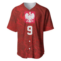 Custom Poland National Football Baseball Jersey The Eagles on Flames - Wonder Print Shop