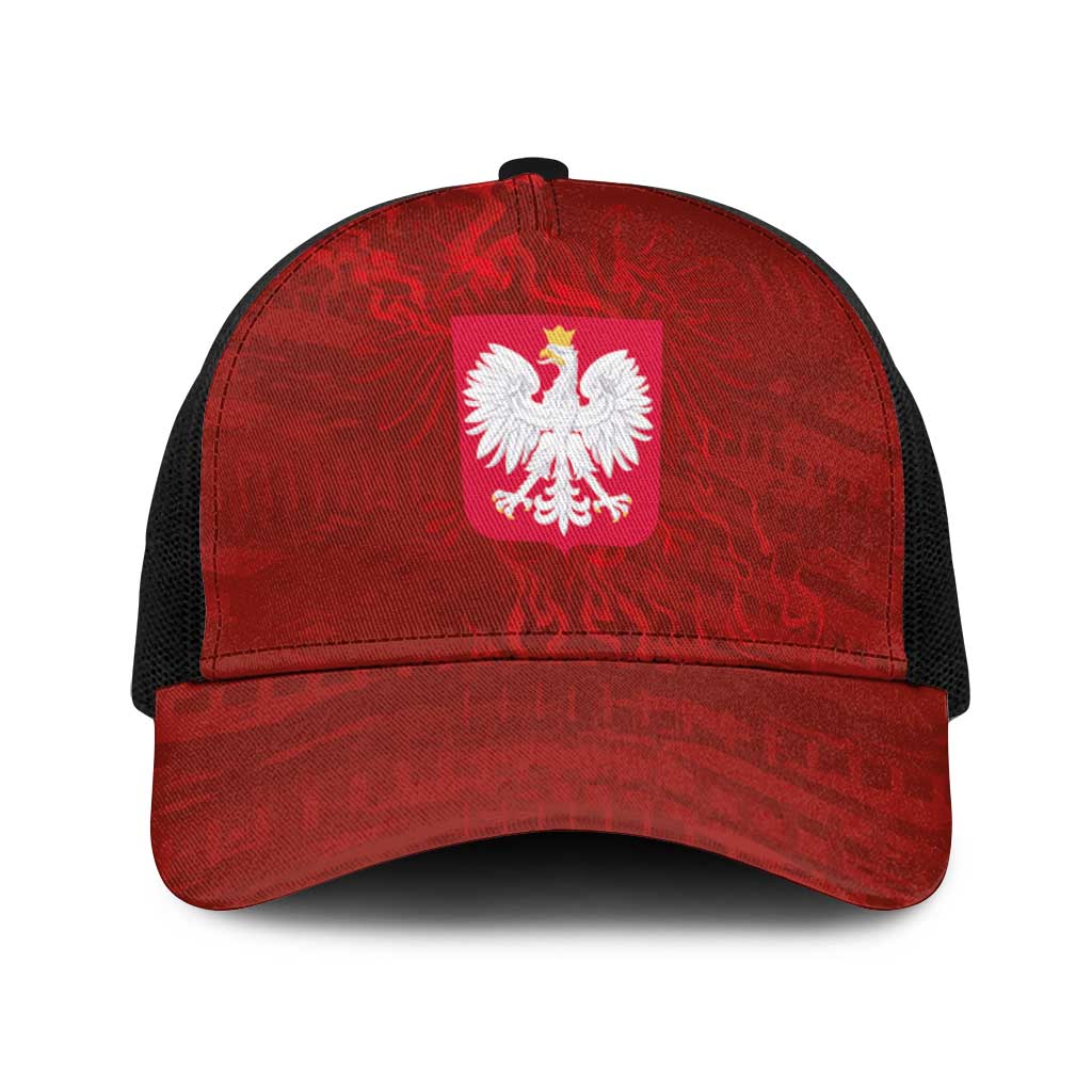 Poland National Football Baseball Net Cap The Eagles on Flames - Wonder Print Shop