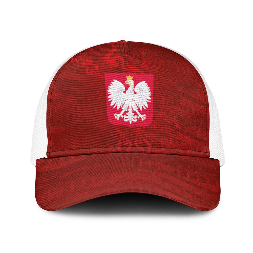 Poland National Football Baseball Net Cap The Eagles on Flames - Wonder Print Shop