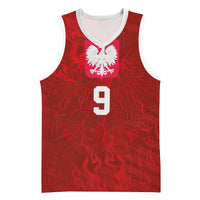 Custom Poland National Football Basketball Jersey The Eagles on Flames - Wonder Print Shop