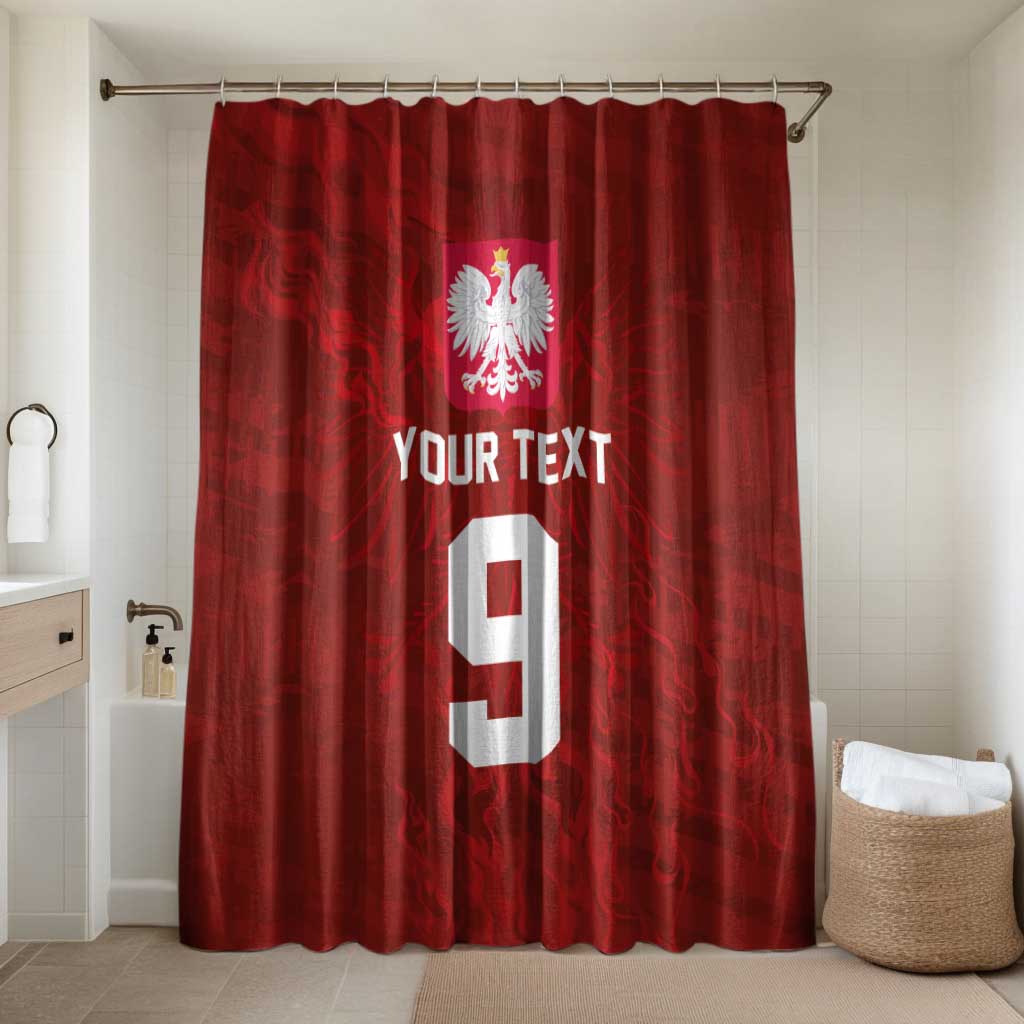 Custom Poland National Football Bathroom Set The Eagles on Flames - Wonder Print Shop