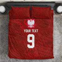 Custom Poland National Football Bedding Set The Eagles on Flames - Wonder Print Shop