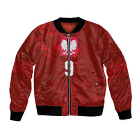 Custom Poland National Football Bomber Jacket The Eagles on Flames - Wonder Print Shop