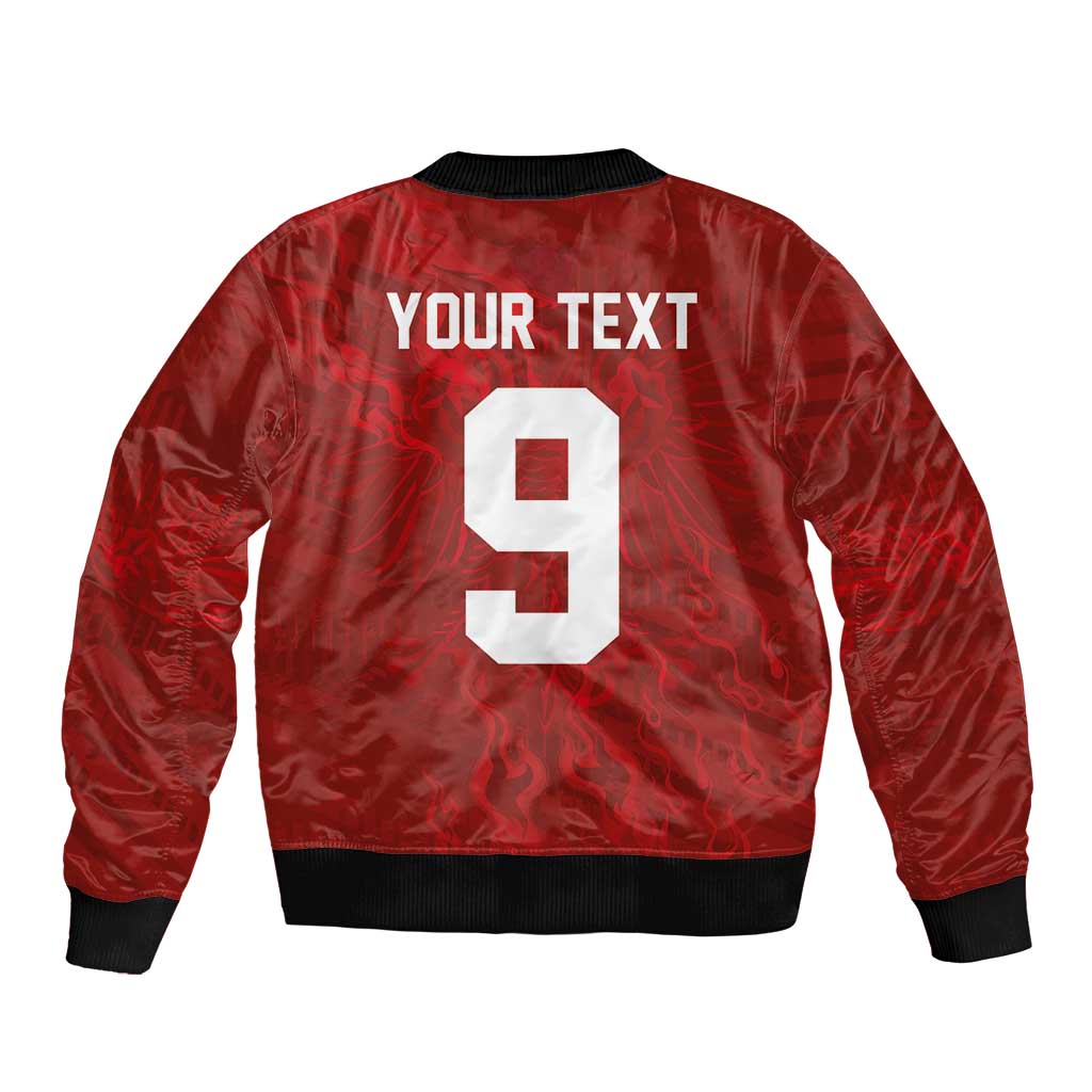 Custom Poland National Football Bomber Jacket The Eagles on Flames - Wonder Print Shop