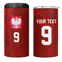 Custom Poland National Football 4 in 1 Can Cooler Tumbler The Eagles on Flames - Wonder Print Shop