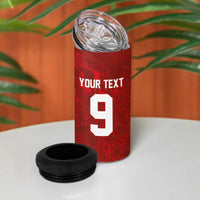 Custom Poland National Football 4 in 1 Can Cooler Tumbler The Eagles on Flames - Wonder Print Shop