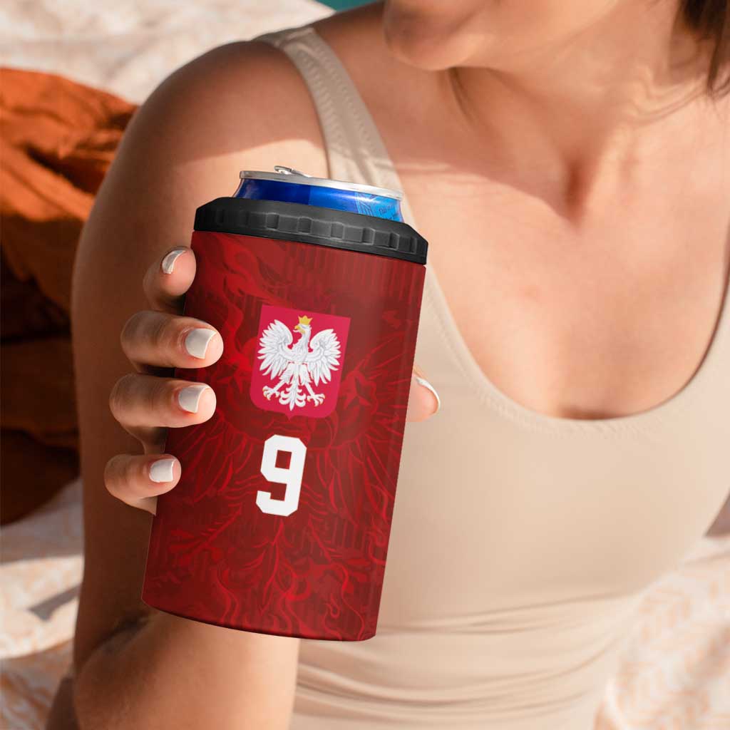 Custom Poland National Football 4 in 1 Can Cooler Tumbler The Eagles on Flames - Wonder Print Shop