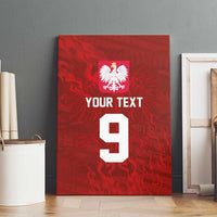 Custom Poland National Football Canvas Wall Art The Eagles on Flames - Wonder Print Shop