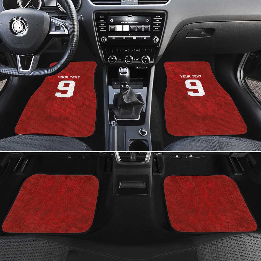 Custom Poland National Football Car Mats The Eagles on Flames - Wonder Print Shop