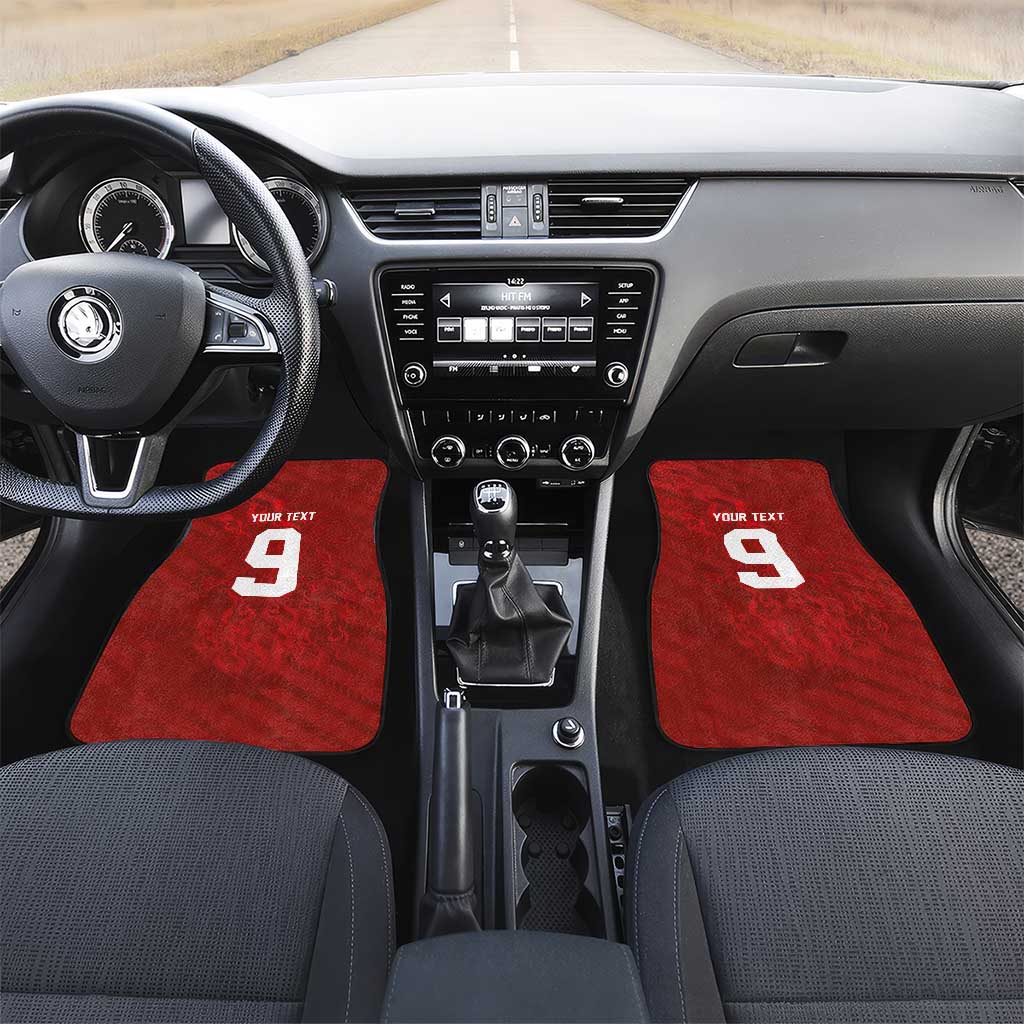Custom Poland National Football Car Mats The Eagles on Flames - Wonder Print Shop