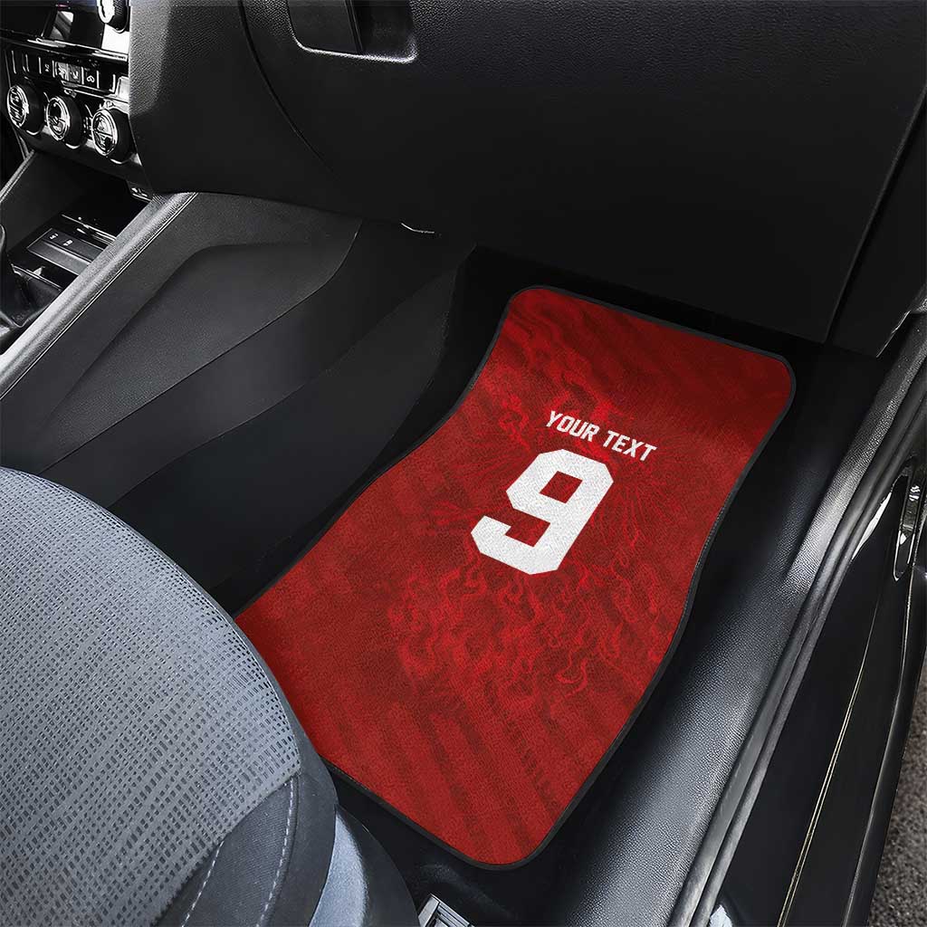 Custom Poland National Football Car Mats The Eagles on Flames - Wonder Print Shop