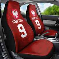 Custom Poland National Football Car Seat Cover The Eagles on Flames - Wonder Print Shop