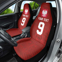 Custom Poland National Football Car Seat Cover The Eagles on Flames - Wonder Print Shop