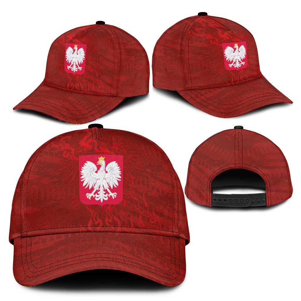 Poland National Football Classic Cap The Eagles on Flames - Wonder Print Shop