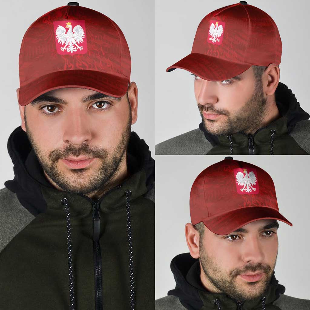 Poland National Football Classic Cap The Eagles on Flames - Wonder Print Shop