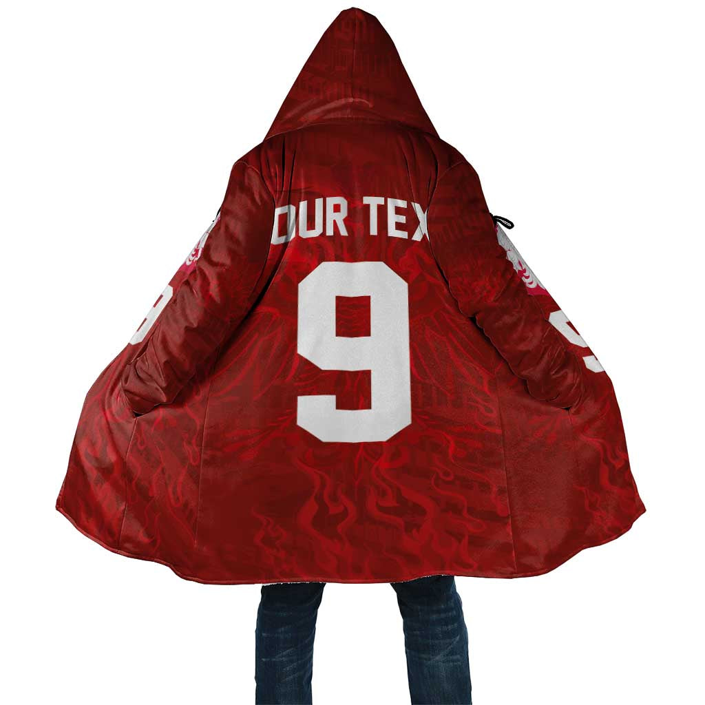 Custom Poland National Football Cloak The Eagles on Flames - Wonder Print Shop