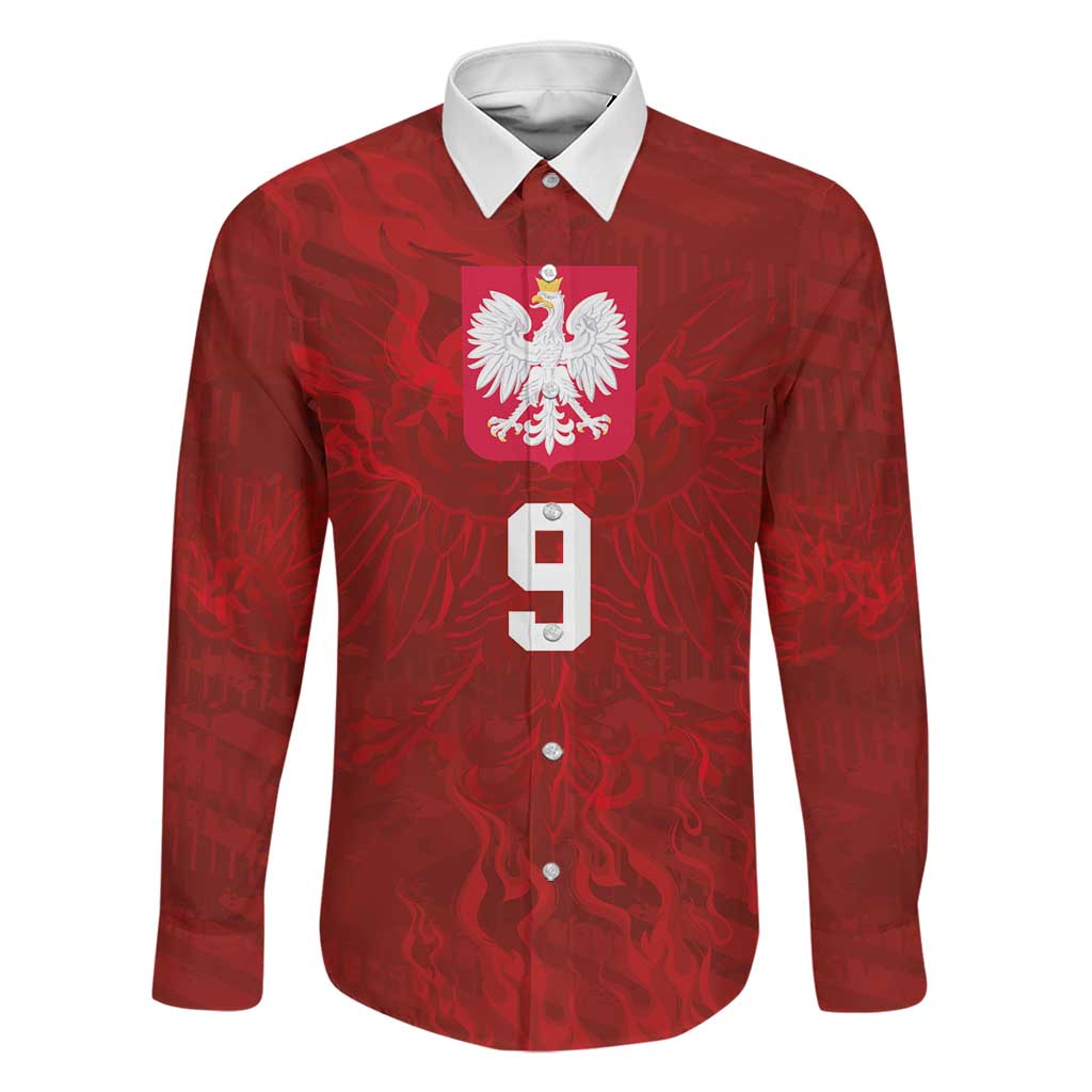 Custom Poland National Football Family Matching Off Shoulder Short Dress and Hawaiian Shirt The Eagles on Flames - Wonder Print Shop