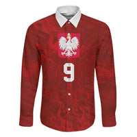 Custom Poland National Football Family Matching Off Shoulder Short Dress and Hawaiian Shirt The Eagles on Flames - Wonder Print Shop