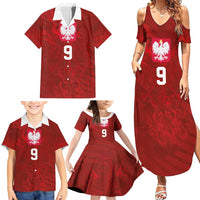 Custom Poland National Football Family Matching Summer Maxi Dress and Hawaiian Shirt The Eagles on Flames - Wonder Print Shop