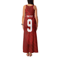 Custom Poland National Football Family Matching Tank Maxi Dress and Hawaiian Shirt The Eagles on Flames - Wonder Print Shop