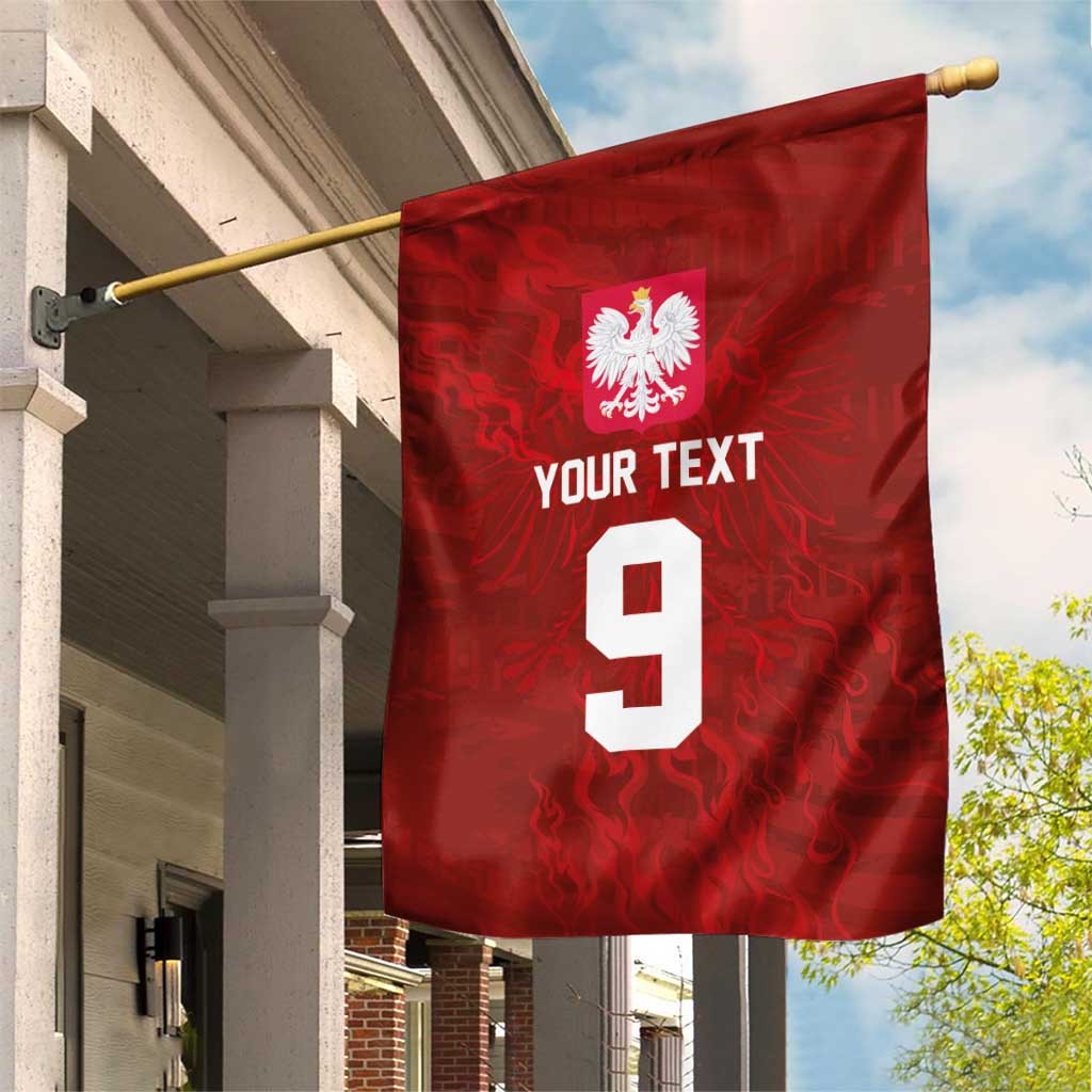 Custom Poland National Football Garden Flag The Eagles on Flames - Wonder Print Shop